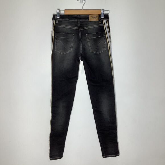 Maryley Womens Made in Italy Jeans‎ Black Size 10 NWT - Picture 3 of 13